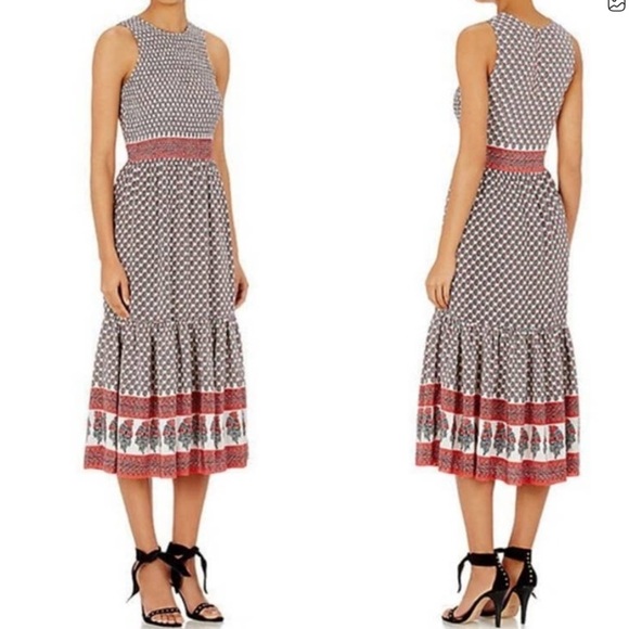 Ulla Johnson Oona Maxi Dress in Dark Indian Floral 100% Silk Size X0 - Picture 1 of 8